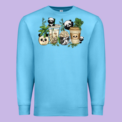 Premium Sweatshirt panda coffee cups