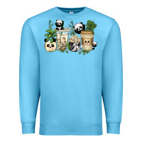 Ocean Blue panda coffee cups Premium Sweatshirt - texasbilliewilder