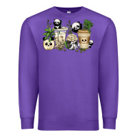 Purple panda coffee cups Premium Sweatshirt - texasbilliewilder
