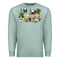 Seafoam panda coffee cups Premium Sweatshirt - texasbilliewilder