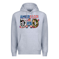 Heather Grey American dad Premium Hoodie - AdoDesignShop