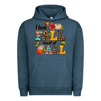 Pigment Midnight Navy i love fall most of all Urban Hoodie - AdoDesignShop