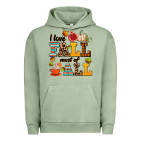 Pigment Oil Green i love fall most of all Urban Hoodie - AdoDesignShop