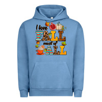 Pigment Pebble Blue i love fall most of all Urban Hoodie - AdoDesignShop