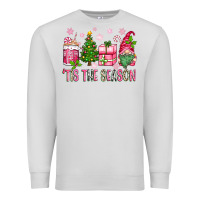 Dove Grey pink christmas 'tis the season gnome Premium Sweatshirt - Zillion Design Studio
