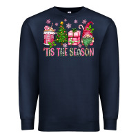 Navy pink christmas 'tis the season gnome Premium Sweatshirt - Zillion Design Studio