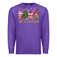 Purple pink christmas 'tis the season gnome Premium Sweatshirt - Zillion Design Studio