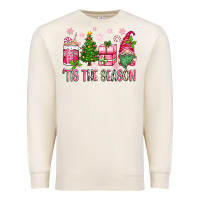 Sandshell pink christmas 'tis the season gnome Premium Sweatshirt - Zillion Design Studio
