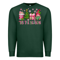 Sports Green pink christmas 'tis the season gnome Premium Sweatshirt - Zillion Design Studio