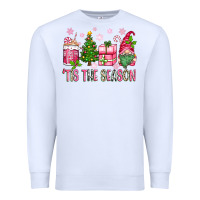 White pink christmas 'tis the season gnome Premium Sweatshirt - Zillion Design Studio