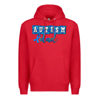 Red autism dad Premium Hoodie - AdoDesignShop