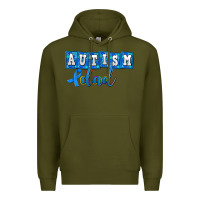 Army Green autism dad Premium Hoodie - AdoDesignShop