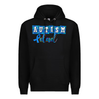 Black autism dad Premium Hoodie - AdoDesignShop