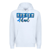 White autism dad Premium Hoodie - AdoDesignShop