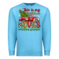Ocean Blue this is my christmas movies watching blanket Premium Sweatshirt - Zillion Design Studio