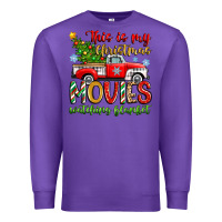 Purple this is my christmas movies watching blanket Premium Sweatshirt - Zillion Design Studio