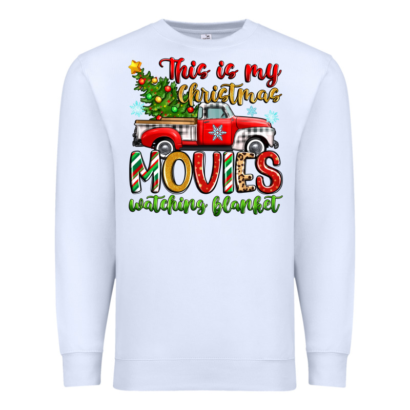This Is My Christmas Movies Watching Blanket Premium Sweatshirt by Zillion Design Studio | Teevron