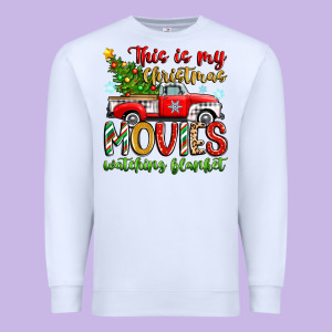 This Is My Christmas Movies Watching Blanket Premium Sweatshirt Designed By Zillion Design Studio