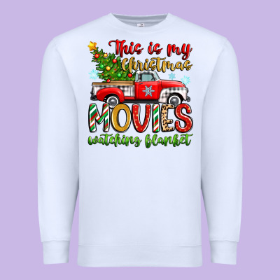 This Is My Christmas Movies Watching Blanket Premium Sweatshirt Designed By Zillion Design Studio