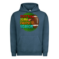 Pigment Midnight Navy football is my favorite season Urban Hoodie - BundleAndBundleShop