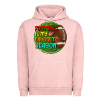 Pigment Salmon football is my favorite season Urban Hoodie - BundleAndBundleShop