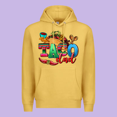 Taco Dad Premium Hoodie Designed By Adodesignshop