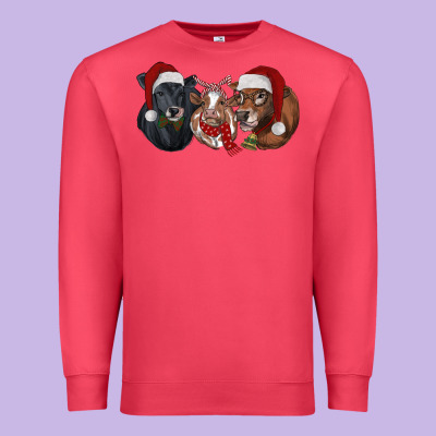 Premium Sweatshirt Christmas Cows
