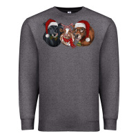 Charcoal Heather Christmas Cows Premium Sweatshirt - RanaPortraitStore