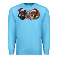 Ocean Blue Christmas Cows Premium Sweatshirt - RanaPortraitStore