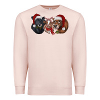 Pale Pink Christmas Cows Premium Sweatshirt - RanaPortraitStore