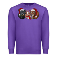 Purple Christmas Cows Premium Sweatshirt - RanaPortraitStore