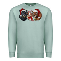Seafoam Christmas Cows Premium Sweatshirt - RanaPortraitStore