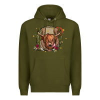 Army Green cow Premium Hoodie - JahusDesignShop