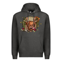 Charcoal Heather cow Premium Hoodie - JahusDesignShop