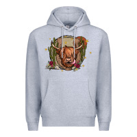 Heather Grey cow Premium Hoodie - JahusDesignShop