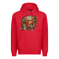 Red cow Premium Hoodie - JahusDesignShop