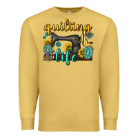 Antique Gold quilting life western Premium Sweatshirt - texasbilliewilder