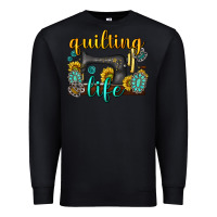 Black quilting life western Premium Sweatshirt - texasbilliewilder