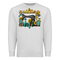 Dove Grey quilting life western Premium Sweatshirt - texasbilliewilder