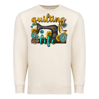 Sandshell quilting life western Premium Sweatshirt - texasbilliewilder
