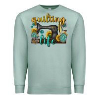 Seafoam quilting life western Premium Sweatshirt - texasbilliewilder