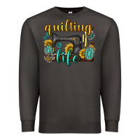Smoke quilting life western Premium Sweatshirt - texasbilliewilder