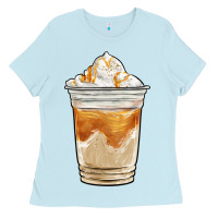 Baby Blue iced caramel frappuccino coffee Ladies Tee - BarkalooDesign