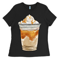 Black iced caramel frappuccino coffee Ladies Tee - BarkalooDesign