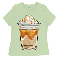 Matcha iced caramel frappuccino coffee Ladies Tee - BarkalooDesign