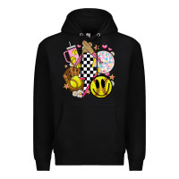 Black retro softball Premium Hoodie - JahusDesignShop
