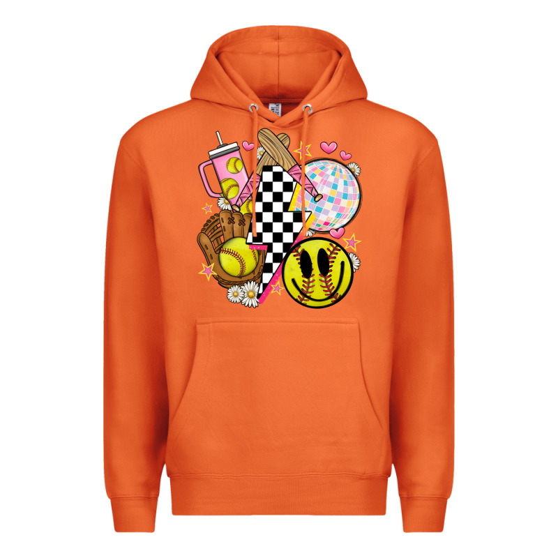 Retro Softball Premium Hoodie by JahusDesignShop | Teevron