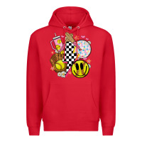 Red retro softball Premium Hoodie - JahusDesignShop