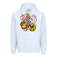 White retro softball Premium Hoodie - JahusDesignShop