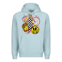 Blue Mist retro softball Premium Hoodie - JahusDesignShop